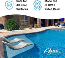 Aqua Outdoors - in-Pool Chaise Lounger - Inside Pool & Sun Shelf Lounge Chair - Designed for Water Depths Up to 9” - Compatible with All Types - Poolside & Sun Deck Tanning - White Granite by GreenHaven Gardens