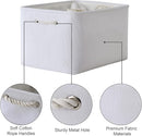 TheWarmHome Organization and Storage Basket for Shelves - Extra Jumbo 3 Pack 20.5x15.8x13.8 inch Cube Storage Bins for Toy Closet Box Home Organizer Gift (White) by TinyTreasures Baby Boutique