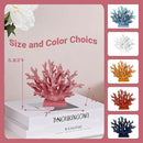 5.8" H Pink Coral Decor - Resin Coral Statue, Nautical Decor for Home, Bedroom, Bathroom, Living Room, Ocean Themed Cabinet Shelf Tabletop Decoration by CozyNest Decor