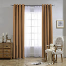 NICETOWN Living Room Curtains 95 inch Long - Sound Reducing Grommet Thermal Insulated Blackout Solid Drapes for Villa/Hall, Gold Brown, 2 Panels, W52 x L95 by TinyTreasures Baby Boutique
