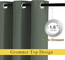 NICETOWN Kitchen Blackout Curtains 54 inch Length - Grommet Thermal Insulated Solid Window Treatments Room Darkening Drapes for Kids Room/Bedroom, Dark Mallard, W46 x L54, Set of 2 by TinyTreasures Baby Boutique