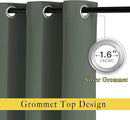 NICETOWN Blackout Curtains for Sliding Glass Door, Grommet Thermal Window Treatment Room Dividers Curtains for Living Room/Bedroom, Dark Mallard, 2 Panels, W66 x L102 by TinyTreasures Baby Boutique