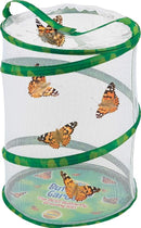 Insect Lore Butterfly Garden with Two Cups of Live Caterpillars, Life Cycle Figurines, English and Spanish Butterfly STEM Activity Journals | 10 Painted Lady Butterfly Baby Caterpillars by TinyTreasures Baby Boutique