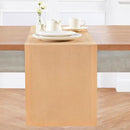 Solino Home Linen Peach Table Runner 60 Inches - 100% Pure Linen Short Table Runner 14 x 60 Inch Ideal for Dresser and Coffee Tables - Fete by CozyNest Decor