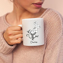 Personalized Monkey Accent Coffee Mug Gift For Dad Mom Daughter Son, Monkey Ceramic Coffee Cup 11Oz 15Oz, Customized Name Monkeys Teacup Gift For Birthday Christmas, Monkeys Lover White Travel Mug by TinyTreasures Baby Boutique