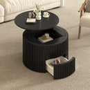 Round Lift Top Coffee Table With Hidden Storage For Living Room by HouseOfZazla