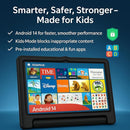 10.1 Inch Kids Tablet with Shockproof Case | Android 14, 64GB+8GB RAM, 12H Battery | Parental Control, Google Kids Space & Preloaded Educational Apps | WiFi 6, HD Display, Ages 3-12 by TinyTreasures Baby Boutique