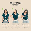 KeaBabies Baby Wrap Carrier - All in 1 Original Baby Carrier Newborn to Toddler Sling, Easy to Wear, Hands Free Bonding, Lightweight, Breathable Infant Wraps (Peacock Blue) by TinyTreasures Baby Boutique