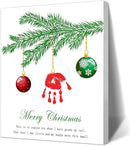 SHLINCO Handprint Keepsake DIY Kit, Baby's First Holiday Keepsake, Christmas Winter Decoration, Kids Family Footprint Art, 7.8x9.8 Inch Canvas, Suitable For Desktop Wall Ornaments by TinyTreasures Baby Boutique