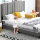 HONEY JOY Bed Rail for Toddlers, Extra Long, Foldable Portable Swing Down Safety Bed Guard Rail, Toddler Bed Rails for Crib, King Queen Full Twin Size Bed Mattress (Light Gray, 1 Pack, 71 Inch) by TinyTreasures Baby Boutique