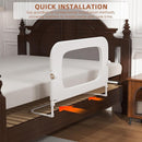 Bed Rail for Toddlers, Baby Bed Rail Guard for Kids, Toddler Bed Rails with Reinforced Anchor Fit, Height Adjustable & Foldable Bed Rail Guard for Twin, Full, Queen & King Beds (White, 32IN) by TinyTreasures Baby Boutique