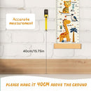 Personalized Name Growth Chart Wall Decor for Kids – Canvas Removable Height Chart Measuring Ruler 59" x 7.9" （Animals） by TinyTreasures Baby Boutique