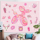Lunerfex Y2K Tapestry Pink Dog Wall Tapestry, Cute Tapestries for Bedroom Funny Tapestries Wall Hanging for Bedroom Living Room Decor Pink-6 44"x60" by CozyNest Decor