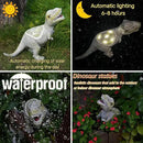 Solar Powered Lifelike Dinosaur Garden Statue Hand-Made Glass Craftsmanship Resin Outdoor Tyrannosaurus Figurine Light Decoration Home Decor Lawn Yard Patio Porch Ornament Gift by GreenHaven Gardens