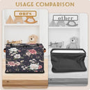 Rectangular Storage Baskets for Shelves - Waterproof Foldable Laundry Basket, Nursery Hamper, Reusable Toy Bin for Organizing Toys, Books, Clothes, Closet 14"x10.2" x10.4" (Flowers) by TinyTreasures Baby Boutique