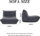Bean Bag Chair, Lazy Floor Sofa Couch for Adults and Kids, Fireside Chair with Ergonomic Design, Memory Foam Lounge Chair for Living Room Bedroom, Office, Grey by CozyNest Decor