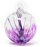 Luke Adams Handmade Glass Gazing Balls for Garden on Clearance – Hand Blown Glass Gazing Ball for Yard Décor – Decorative Garden Globe (Purple Crush/Lavender) by CozyNest Decor