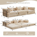 Convertible Floor Sofa Bed, Boneless Modular Sectional Sofa For Living Room by Unique Piece Furniture