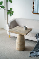 Square Side Table With Pedestal Base by HouseOfZazla