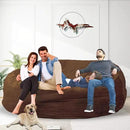 Bean Bag Chair for Adults 7FT,Soft Removable Cover for Teens/Girls Bedroom,Fluffy Giant Round Floor Beanbag Lounger Chairs (No Filler,Deep Coffee) by CozyNest Decor