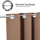 ChrisDowa Small Window Curtains 50 inches Long for Bedroom - Grommet Short Thermal Insulated Room Darkening Curtains for Kitchen (2 Panels, Cappuccino, 29 x 50 Inch) by CozyNest Decor