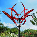 LimeHill Wind Spinner for Garden and Yard - Large Metal Kinetic Wind Sculptures Yard Art Outdoor (Burgundy 2) by GreenHaven Gardens