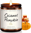 Auelife Fall Candle, Caramel Pumpkin Scented Candle – Fall Soy Candles for Home, Cozy Autumn Aromatherapy Candles, Sweet Pumpkin & Caramel Fragrance | Gift for Women, Home Décor by CozyNest Decor