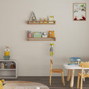 Heimlove Nursery Floating Shelves - 32 inch Solid Wood Wall Mounted Book Shelves for Kids, Set of 3 by TinyTreasures Baby Boutique