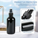 4 PCS, 4 oz Black Glass Mini Spray Bottles, Fine Mist, Refillable Containers for Cleaning Solutions and Skin Care by GreenHaven Gardens