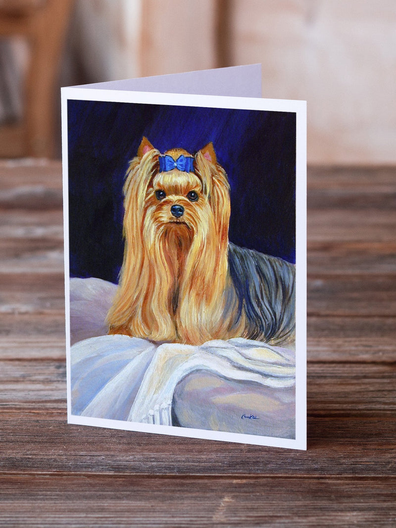 Yorkie  Greeting Cards and Envelopes Pack of 8