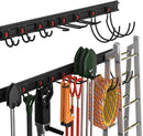 WORKPRO Garage Tool Organizer Wall Mount, Garage Organization Garden Tool Rack Holder System, 64-Inch 4 Rails with 8 Heavy Duty Adjustable Hooks for Hanging and Storage by GreenHaven Gardens