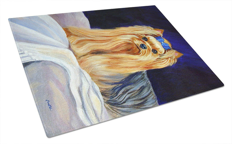 Yorkie Glass Cutting Board Large