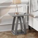 End Tables Living Room, Side Table Beside Sofa, Nightstand for Bedroom, Couch Side Table with Shelf, Modern End Table for Living Room, Grey End Table by CozyNest Decor