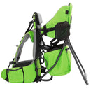 ClevrPlus Cross Country Baby Backpack Carrier, Green, Toddler Hiking Backpack with Comfortable Seat, Adjustable Straps & Belt, Foldable Frame Lightweight Large Capacity Child Carrier for Outdoor by TinyTreasures Baby Boutique