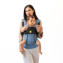 LÍLLÉbaby Complete All Seasons Ergonomic 6-in-1 Baby Carrier Newborn to Toddler - with Lumbar Support - for Children 7-45 Pounds - 360 Degree Baby Wearing - Inward & Outward Facing - Tiled Bluestone by TinyTreasures Baby Boutique