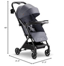 Mompush Lithe V2 Lightweight Travel Stroller, Compact Foldable Baby Stroller with Travel Bag, One-Hand Fold Stroller, Snack Tray, Mechanical Recline Seat, Airplane-Ready, UPF 50+ Canopy & Rain Cover by TinyTreasures Baby Boutique