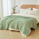 EMME Cotton Blanket Queen Size for Bed Soft Large Muslin Bed Blankets 90"x90" Lightweight Breathable Blanket Bedspread All Season Gauze, Sage Green by CozyNest Decor