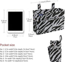 Surblue Caddy Hanging Organizer Bedside Storage Bag for Bunk and Hospital Beds, Zebra, Small by CozyNest Decor