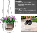 6.5 Inch 2 Pcs Self Watering Hanging Planter Indoor Plant Pots Drainage Holes, Outdoor Hanging Planters Flower Pot Basket, Visible Water Level, Plant Hanger Home Decor, Gardening by GreenHaven Gardens