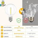 Svater Outdoor String Lights 300 FT, Patio Lights Outside with 156 G40 Shatterproof LED Bulbs, Waterproof Hanging Globe Lighting for Bistro Backyard Cafe Market, Warm White 2700K（3 x 100 FT） by CozyNest Decor