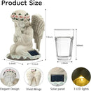 Solar Angel Prayer Statue, Memory Guardian Garden Decor with Warm Light - Religious Outdoor Decor, Auto On/Off LED Light, Memorial Gift for Cemetery, Patio & Gravesite by CozyNest Decor