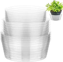Hoolerry Plastic Plant Saucer Clear Deep Drip Tray Thickened Clear Plant Saucers Trays for Pots Deep Drip Trays for Home Garden Indoor and Outdoor Potted(15 Pcs,8, 10, 12 Inch) by GreenHaven Gardens
