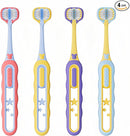 EASICUTI Soft Toddler Toothbrushes, Efficient 3 Sided Toothbrush, Baby Toothbrush 12 Months and up, Infant Toothbrush, Toddler Training Tooth brush for Ages 1-8 Years, Cleans All Sides-4 Pack (Patent) by TinyTreasures Baby Boutique