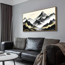 amatop Large Framed Canvas Wall Art Modern Abstract Mountain Landscape Art Print Zen Minimalist Artwork Black and White Decorative Motivational Picture for Office Living Room Bedroom Decor 48x24 Inch by CozyNest Decor