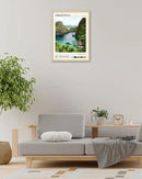 HesenDot Natural OAK Wood Framed Philippines Natural Scenery Wall Art,12x16in Busuanga Island Landscape Canvas Print,Urban Landmark Wall Decor for Living Room,Bedroom,Office Gallery,Set of 1 by CozyNest Decor