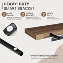 24 Inch Floating Shelves, 8 Inch Deep Floating Shelves for Wall, Hanging Shelf with Invisible Brackets, Deep Shelves for Bathroom, Bedroom, Living Room, Walnut, Set of 2 by CozyNest Decor