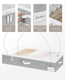 StorageWorks Under Bed Storage Containers with Handles and Label Holder, 2 Pack Ultra-thick Fabric Underbed Bins, Closet Organizer for Clothes, Blankets, Sweater by CozyNest Decor