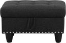 Ottoman Rectangular Storage Ottoman Bench, Footrest Stool Footstool with Lid for Living Room, Bedroom, Entryway, Brown, 28.5"x19.5"x17.5" by CozyNest Decor
