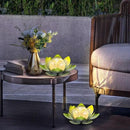 Garden Solar Light Outdoor(2Pack),Crackle Globe Glass Lotus Decoration, Waterproof Metal LED Flower Lights for Patio,Lawn,Walkway,Tabletop,Ground by GreenHaven Gardens