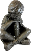 Emsco Group 92225 Boy Statue – Natural Appearance – Made of Resin – Lightweight – 16” Height Garden, BRONZE by GreenHaven Gardens